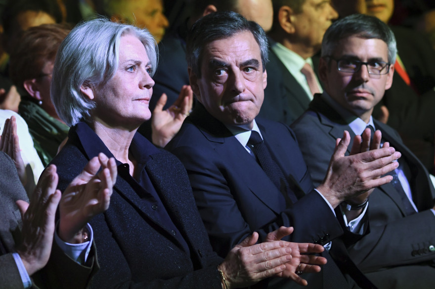 Penelope et François Fillon, le 9 avril 2017