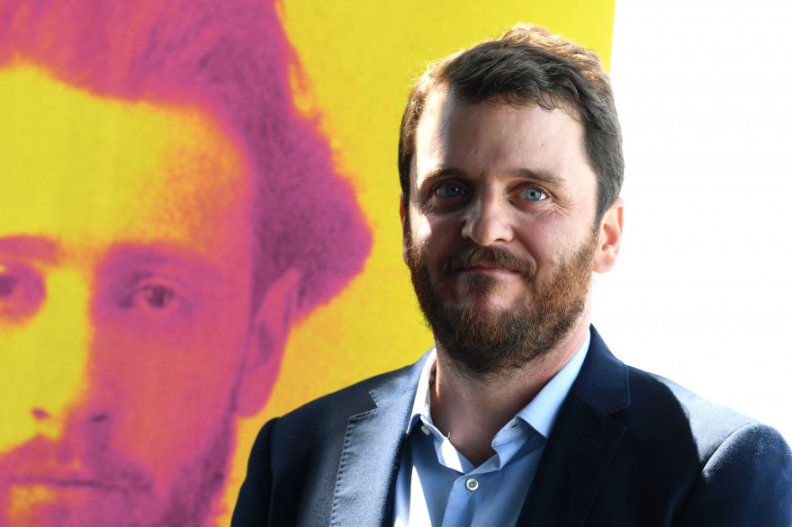 Le journaliste David Thomson en juillet 2017, le jour de sa nomination pour le prix Albert-Londres du livre
