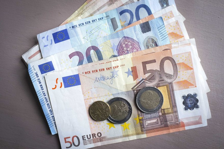 Des billets et des pièces en euros (Illustration)
