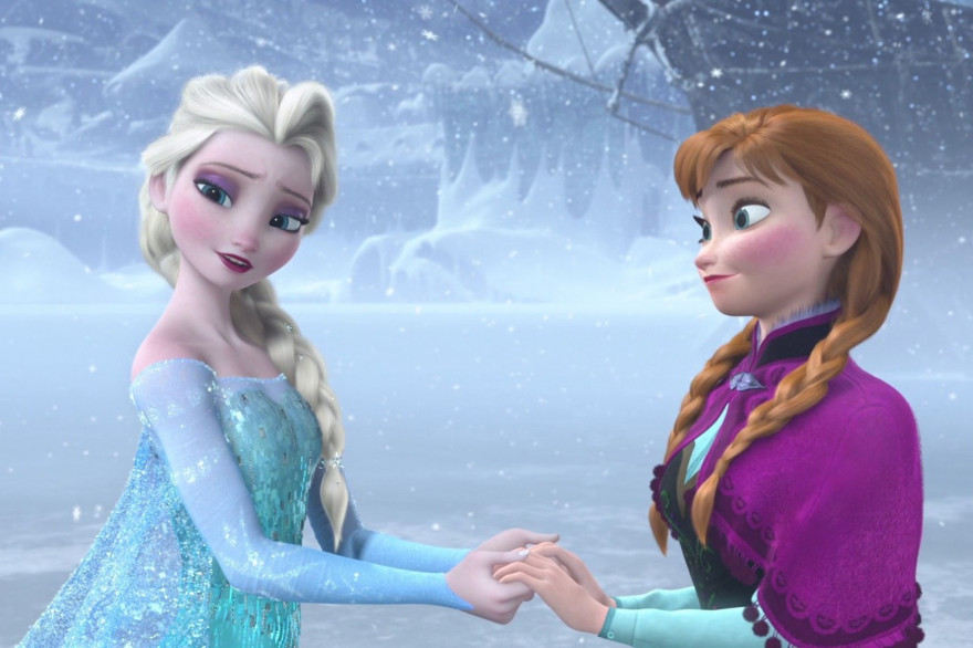 Elsa et Anna de "La reine des neiges".