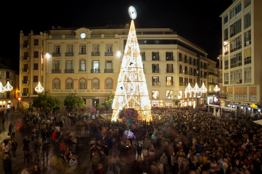 Un arbre de Noël à Malaga (Illustration)