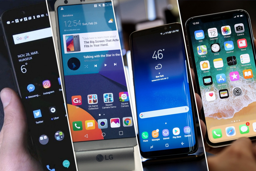 Huawei, LG, Samsung et Apple figurent parmi les principaux vendeurs de smartphones