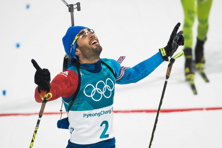 Martin Fourcade à Pyeongchang le 18 février 12018
