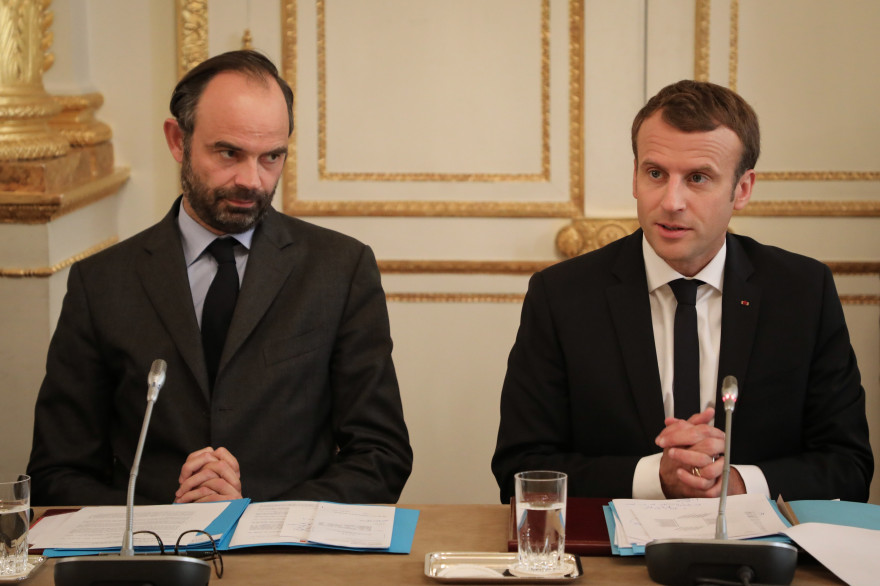 Édouard Philippe et Emmanuel Macron à l'Élysée le 30 octobre 2017.