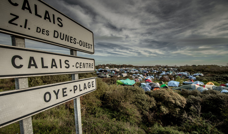 La jungle de Calais (illustration)