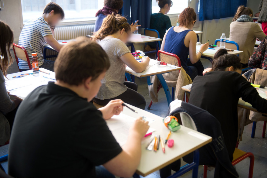 Des lycéens passent leur baccalauréat le 16 juin 2014 à Paris. (illustration)