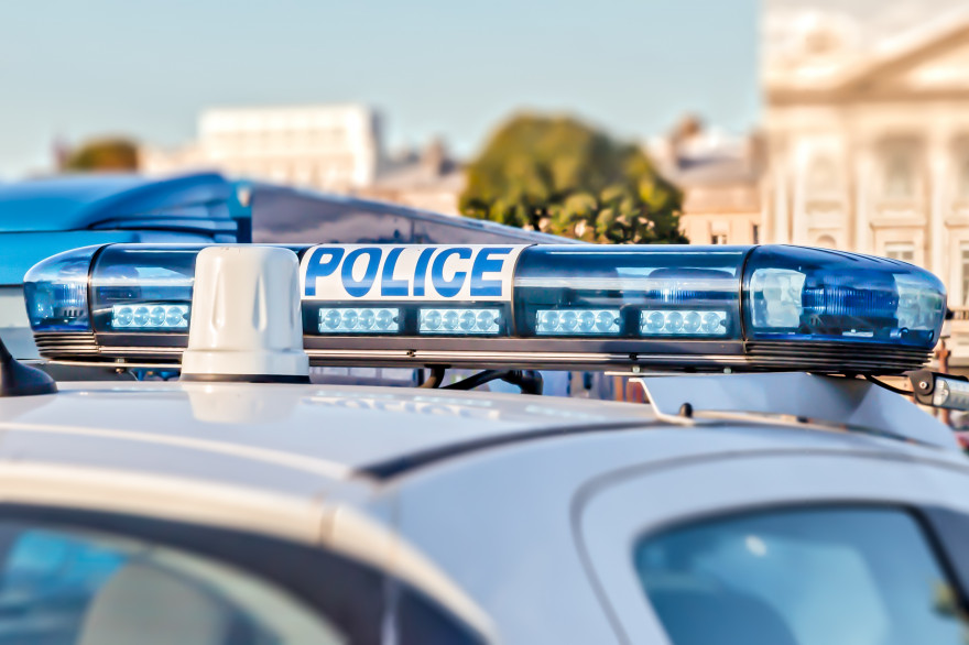 Une voiture de police (illustration)