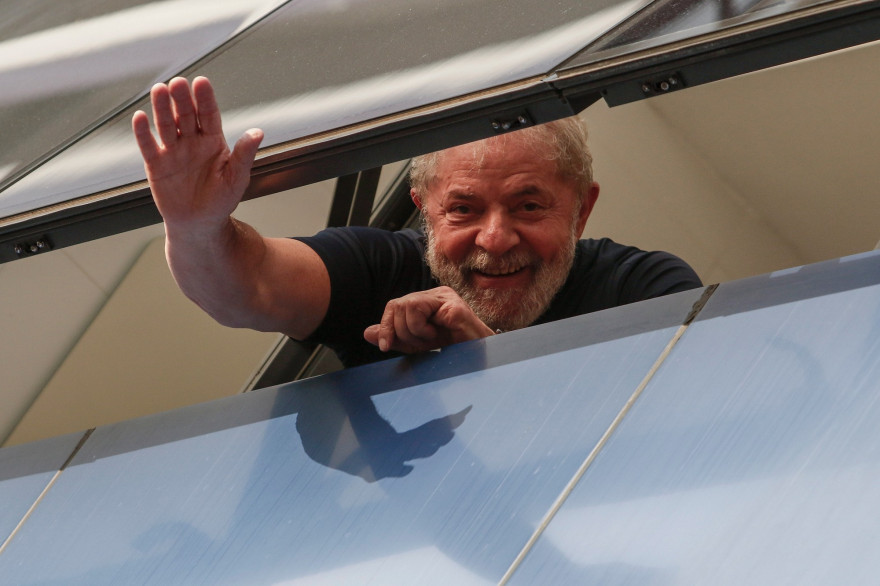 L'ex-président brésilien Lula, le 7 avril 2018.