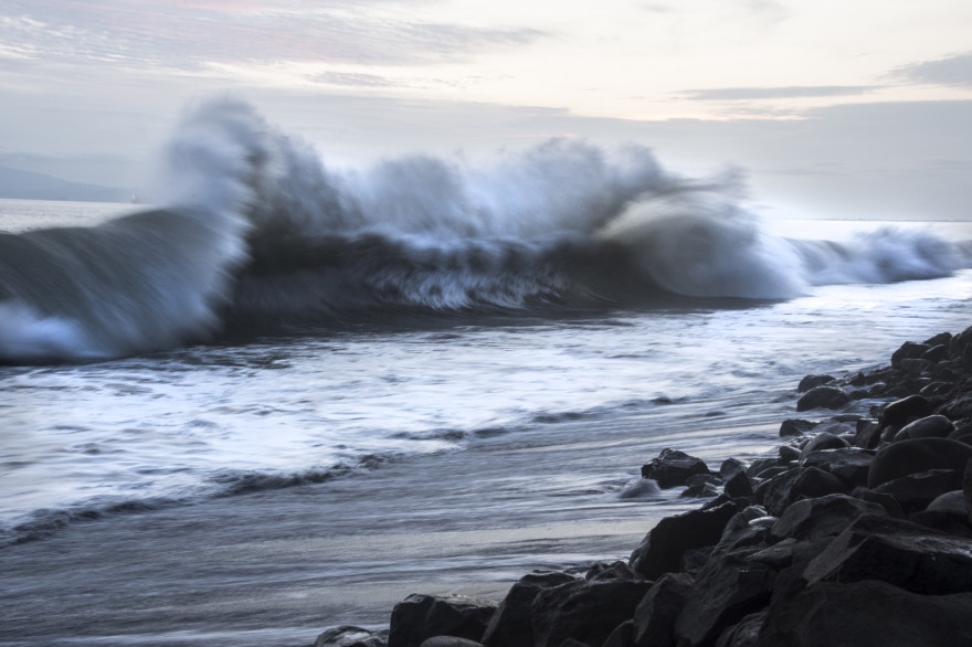 Mer agitée après un orage
