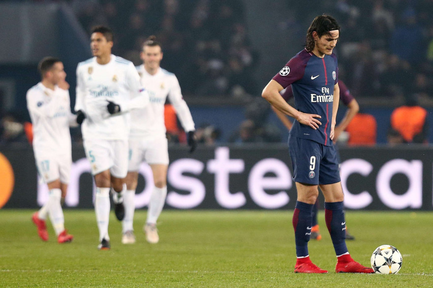 Edinson Cavani avec Paris le 6 mars 2018
