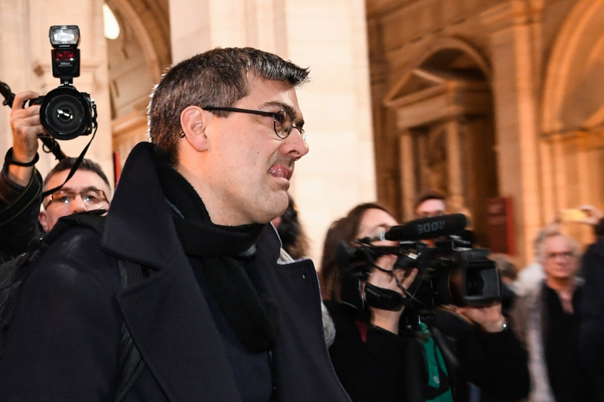 Julien Coupat arrive à son procès le 13 mars 2018, à Paris