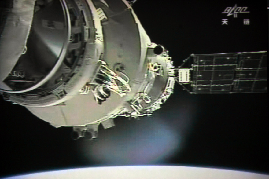 La station spatiale Tiangong-1 en juin 2012.