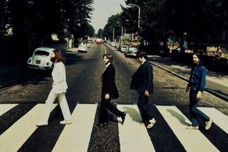 L'iconique photo de la pochette d'Abbey Road (illustration)