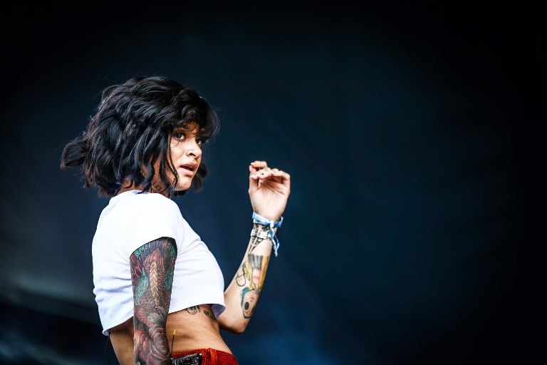 Kehlani lors d'un concert à Los Angeles, le 29 octobre 2017