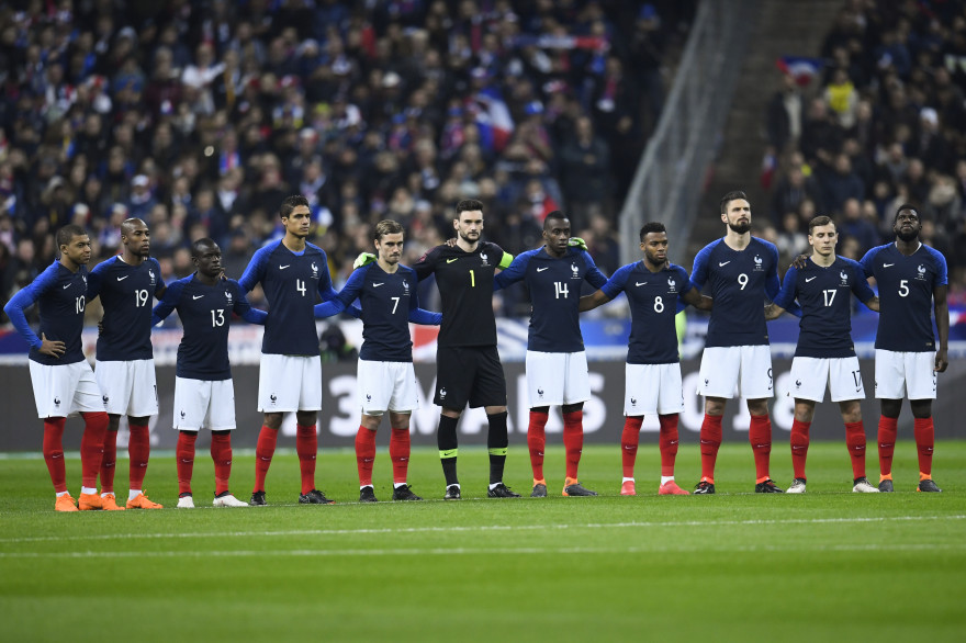 Les Bleus lors du match amical contre la Colombie au Stade de France le 23 mars