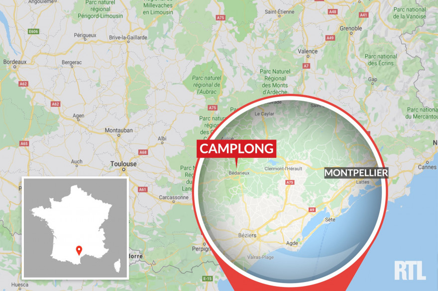 La commune de Camplong, située dans l'Hérault.