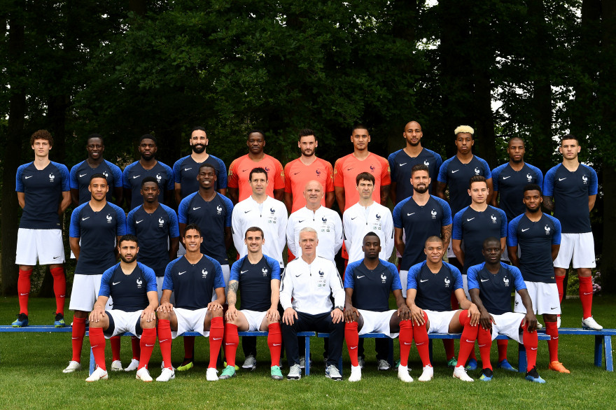 La photo officielle de l'équipe de France de football pour la Coupe du monde en Russie
