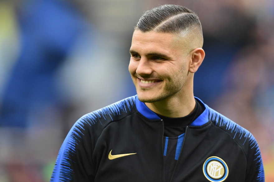 Mauro Icardi, nouvel attaquant du PSG, sous les couleurs de l'Inter le 7 avril 2019