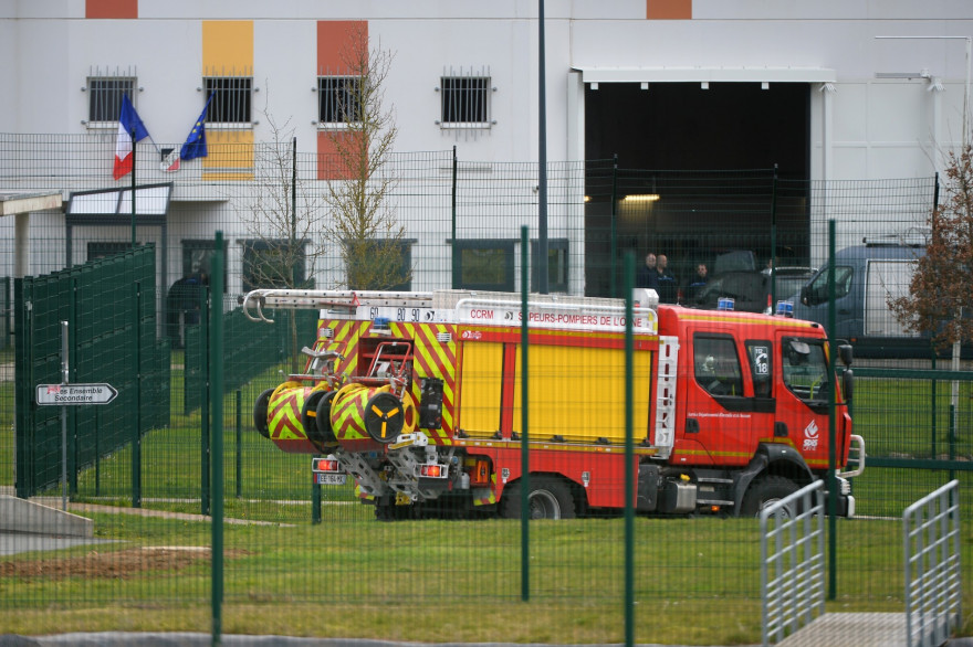 La prison d'Alençon-Condé-sur-Sarthe lors de l'intervention des pompiers