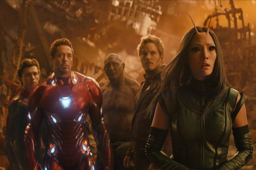 Les Avengers sur Titan dans "Infinty War"