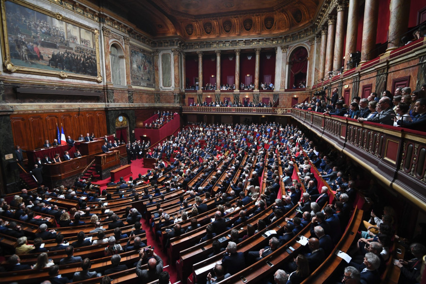Emmanuel Macron, lors de son allocution devant le Parlement réuni en Congrès à Versailles, le 3 juillet 2017 (archives).