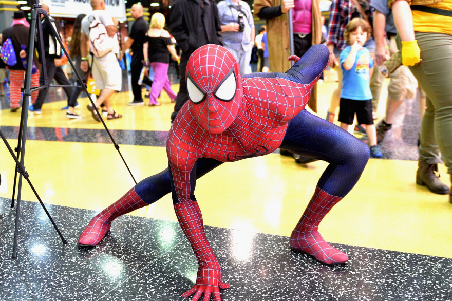 Un homme en déguisement de Spiderman aux États-Unis (illustration)