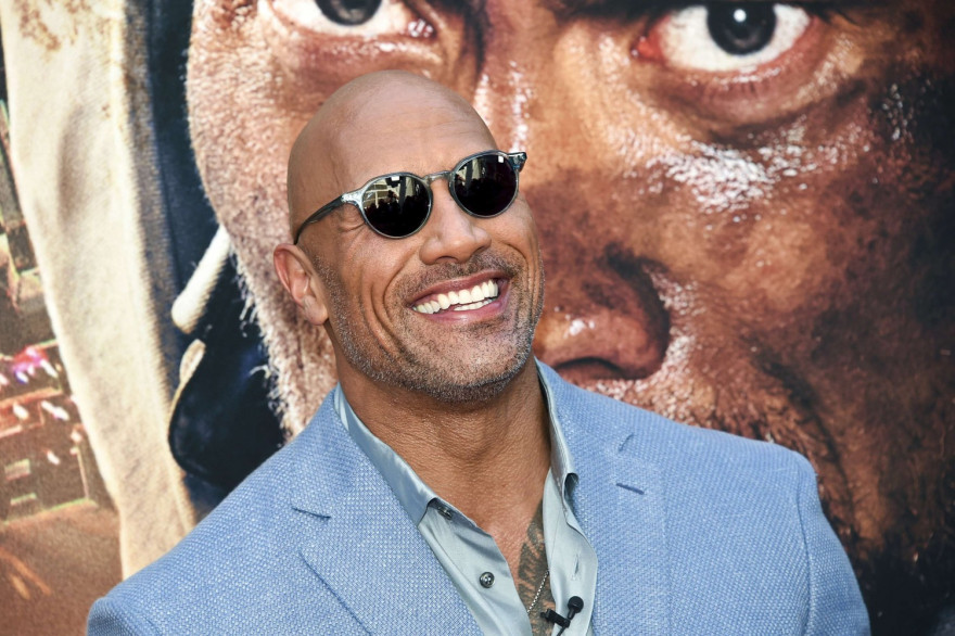 Dwayne Johnson lors de l'avant première du film "Skyscrape", à New York, le 12 juillet 2018