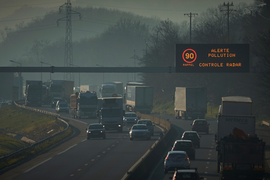 Circulation un jour de pic de pollution (illustration)