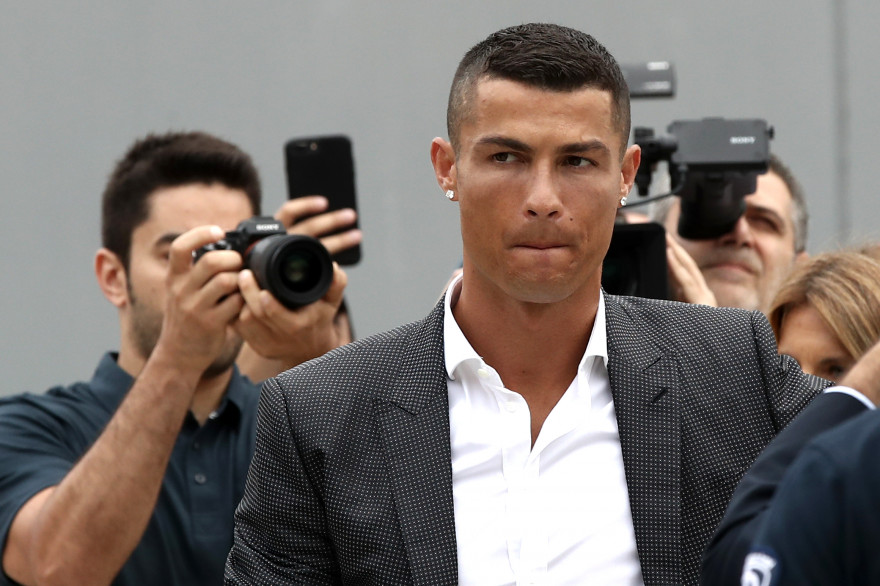 Cristiano Ronaldo lors de son arrivé à la Juventus le 16 juillet 2018