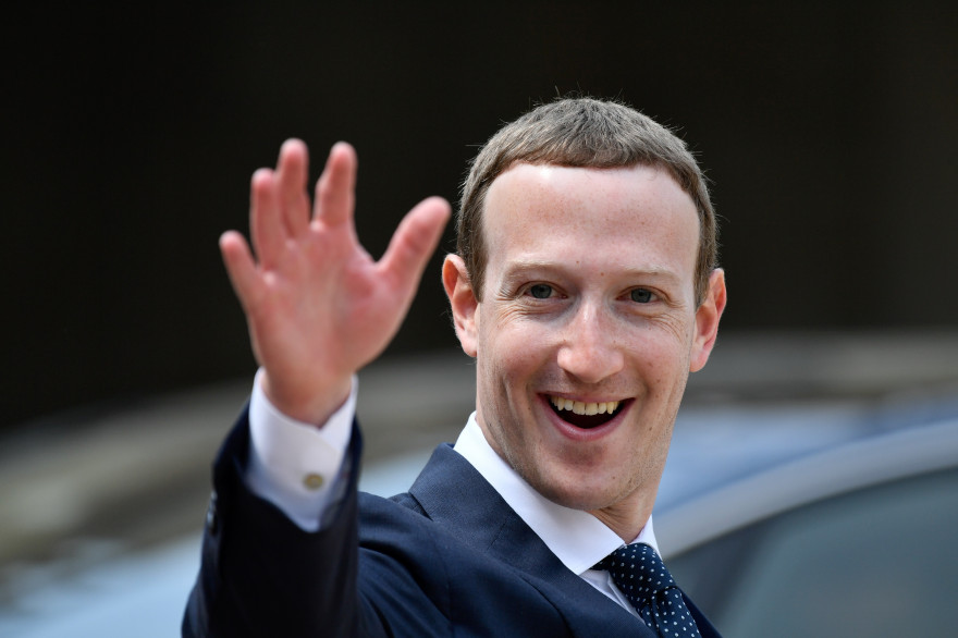 Le fondateur de Facebook Mark Zuckerberg à l'Élysée en mai 2018