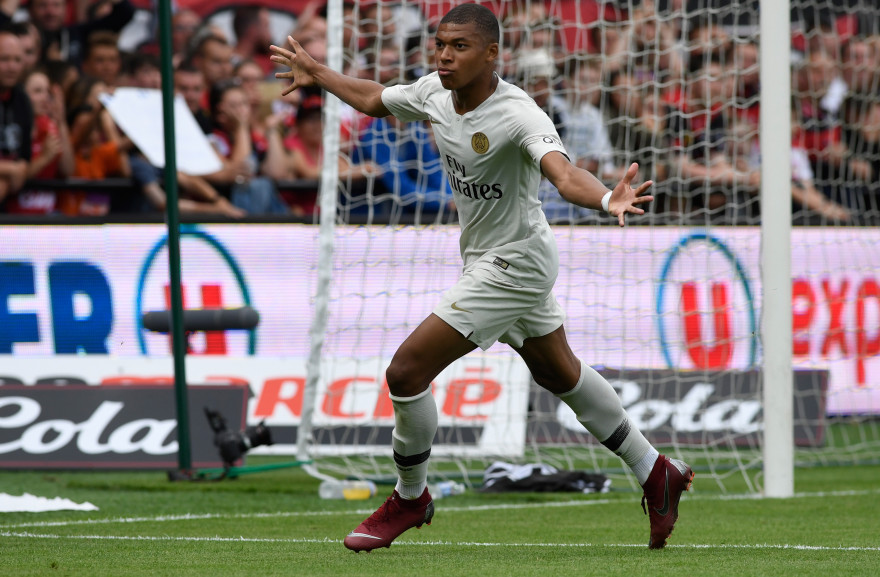 Kylian Mbappé, à Guingamp le 18 août 2018