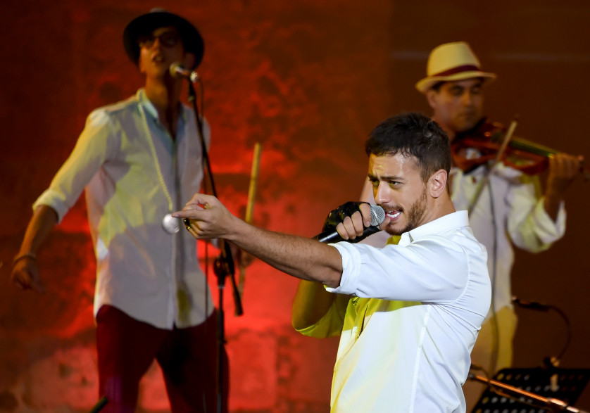 Le chanteur Saad Lamjarred le 31 juillet 2016 lors de la 52e édition du festival international de Carthage