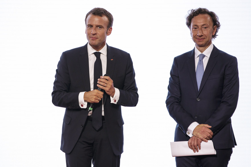 Emmanuel Macron et Stéphane Bern, le 31 mai 2018