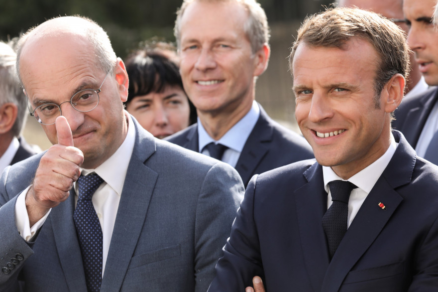 Jean-Michel Blanquer et Emmanuel Macron, le 3 septembre 2018