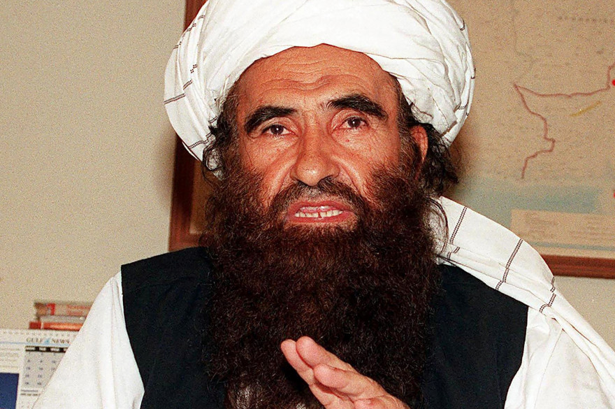 Jalaluddin Haqqani, chef des Talibans en Afghanistyan, le 19 octobre 2001. Sa mort a été annoncée le 4 septembre 2009