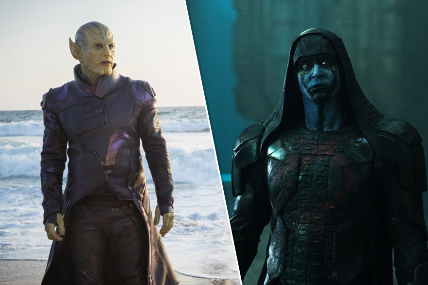 Un Skrull et Ronan (Kree)