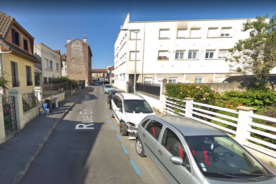 La rue Édouard Sylvestre à Sevran