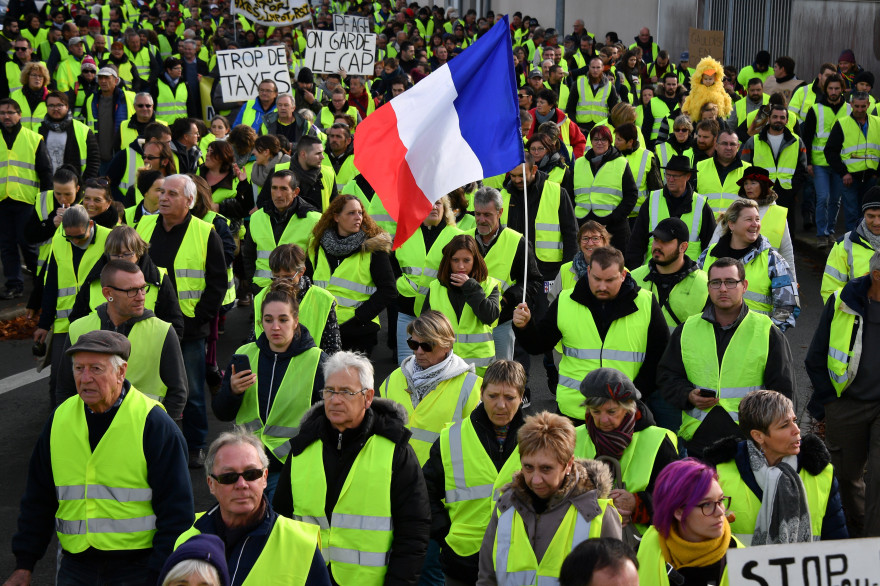 Des "gilets jaunes" à Rochefort, le 24 novembre 2018.