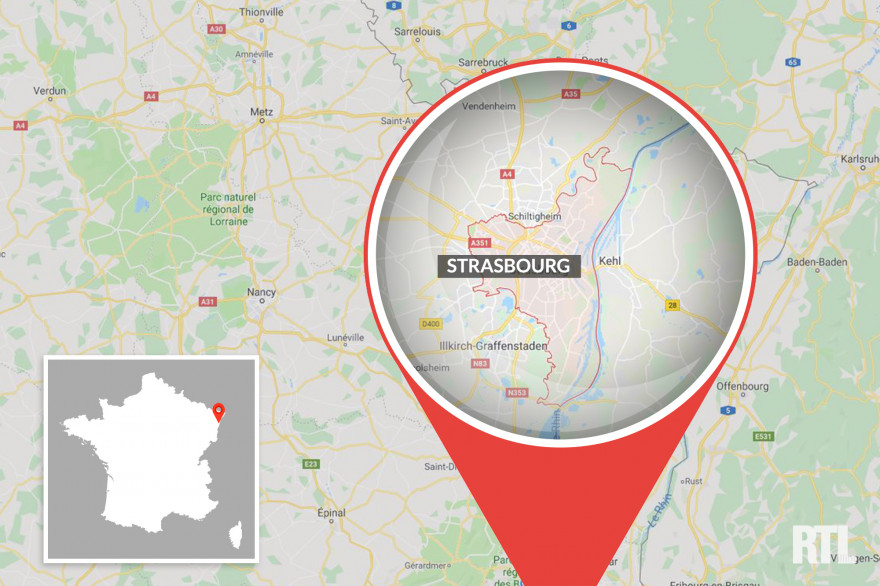 Strasbourg, en Asace, près de la frontière allemande