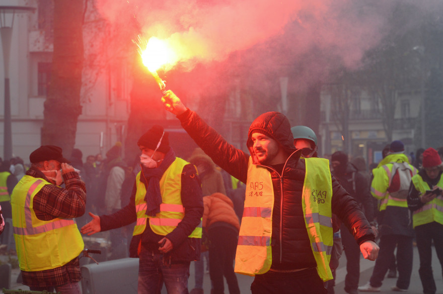 Une manifestation de "gilets jaunes" à Nantes, le 23 décembre
