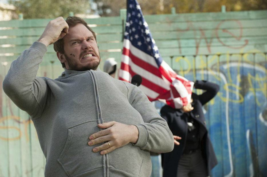Chris Pratt dans "Parks and Recreaction" en 2014