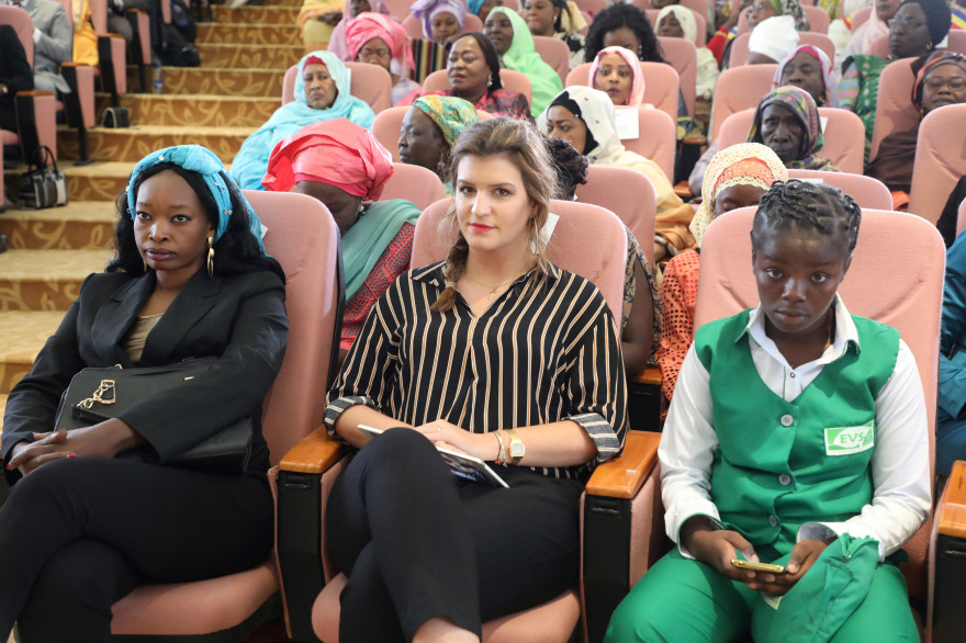 Marlène Schiappa lors d'un déplacement au Tchad, le 23 décembre 2018 à N'Djamena