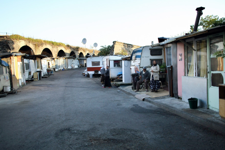Un camp de Roms en Seine-Saint-Denis (illustration)