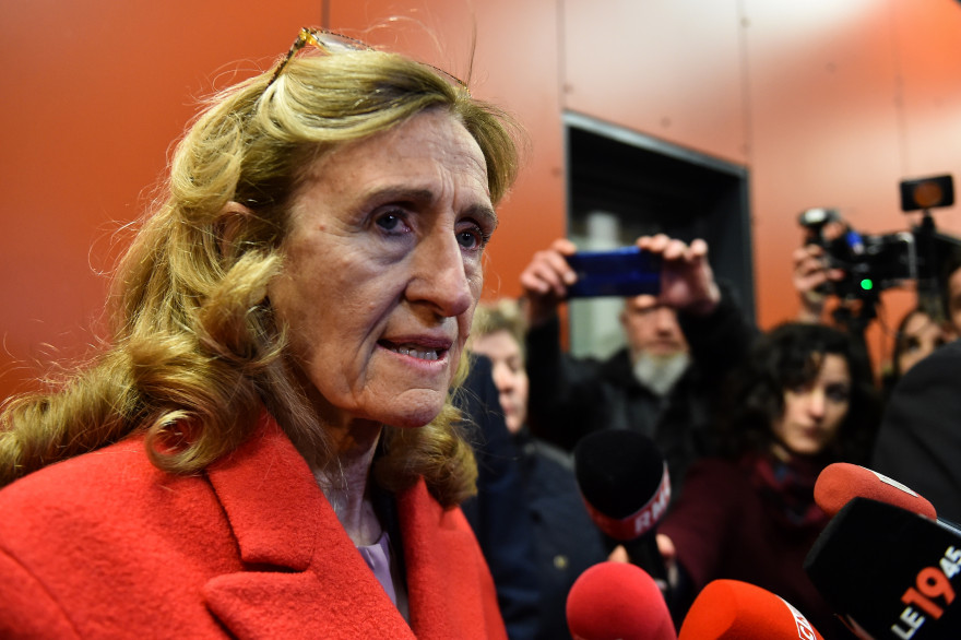 La ministre de la Justice et garde des Sceaux Nicole Belloubet à Condé-sur-Sarthe