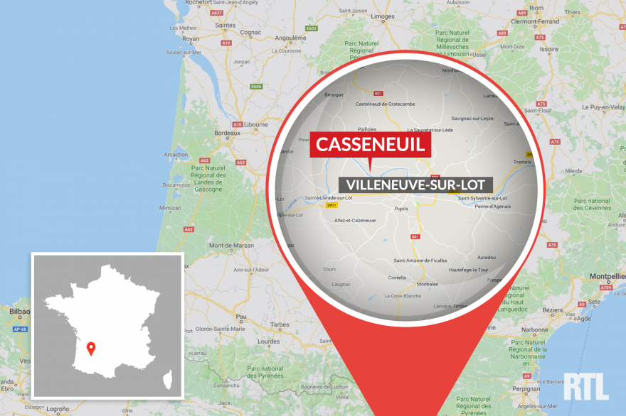 La ville de Casseneuil, près de Villeneuve-sur-Lot