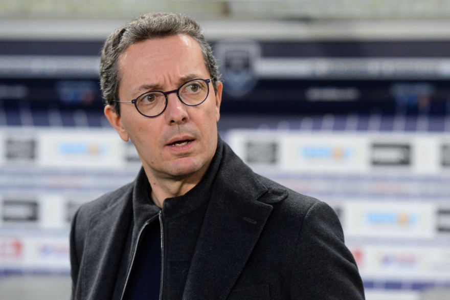 Le président de l'OM Jacques-Henri Eyraud à Bordeaux le 5 avril 2019