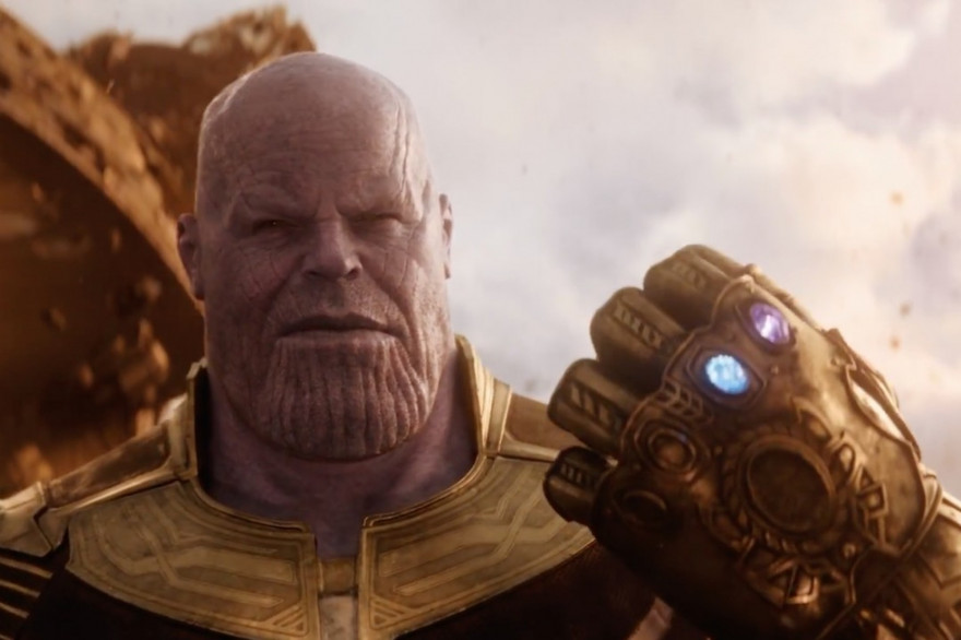 Thanos et le Gant de l'Infini dans "Avengers : Infinity War"