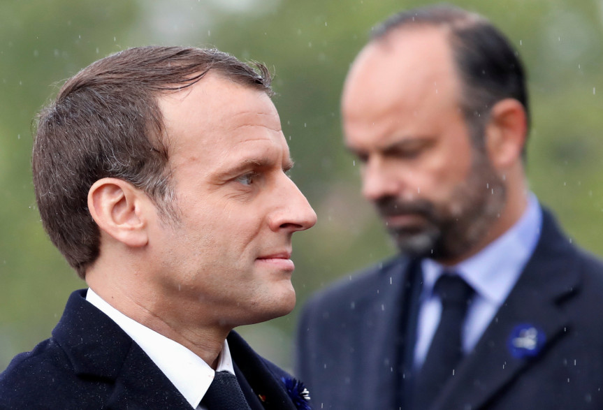 Emmanuel Macron et Édouard Philippe, le 8 mai 2019