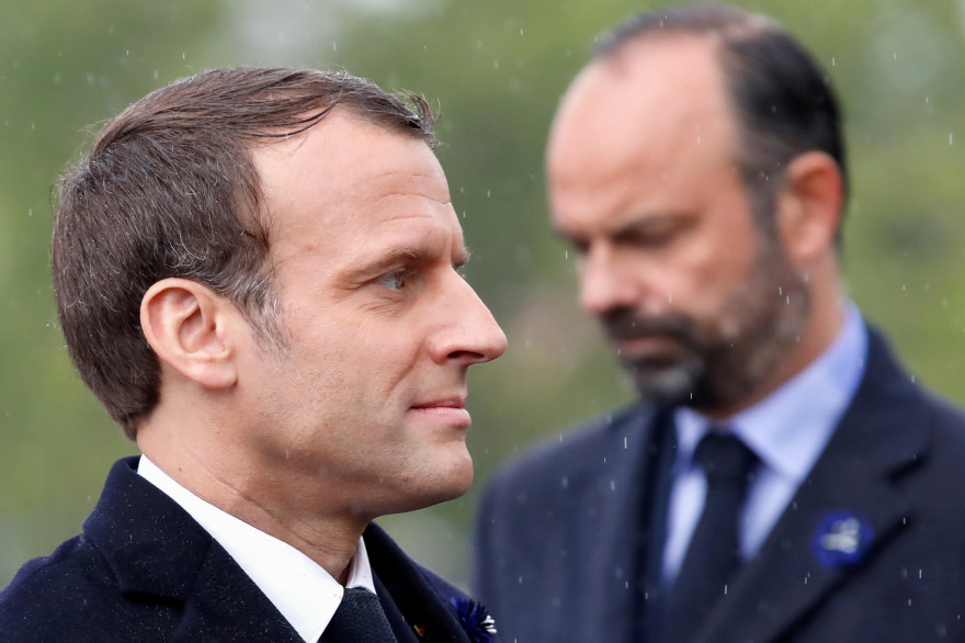 Emmanuel Macron et Édouard Philippe, le 8 mai 2019