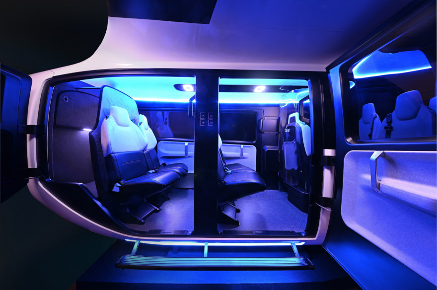 Uber a présenté une première maquette de la cabine de son futur taxi volant